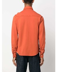orange Langarmhemd von Fedeli