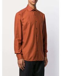 orange Langarmhemd von Ermenegildo Zegna