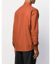 orange Langarmhemd von Ermenegildo Zegna