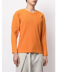 orange Langarmshirt von Homme Plissé Issey Miyake