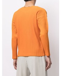 orange Langarmshirt von Homme Plissé Issey Miyake