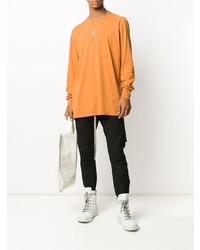 orange Langarmshirt von Rick Owens DRKSHDW