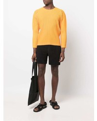 orange Langarmshirt von Homme Plissé Issey Miyake