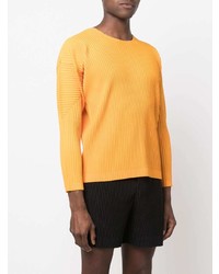 orange Langarmshirt von Homme Plissé Issey Miyake