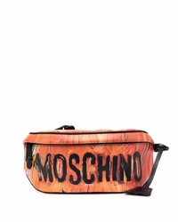 orange Leder Bauchtasche von Moschino