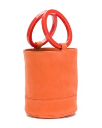 orange Leder Beuteltasche von Simon Miller