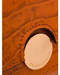 orange Leder Clutch mit Schlangenmuster von L'Autre Chose