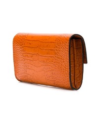 orange Leder Clutch mit Schlangenmuster von L'Autre Chose