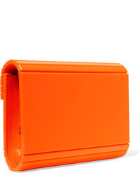 orange Leder Clutch von Jimmy Choo