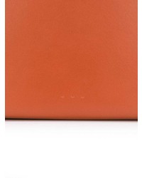 orange Leder Clutch von Aesther Ekme