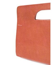 orange Leder Clutch von Cecchi De Rossi