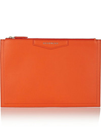 orange Leder Clutch von Givenchy
