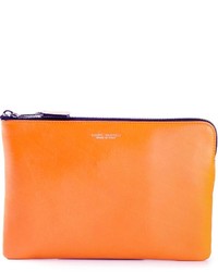 orange Leder Clutch von Marc Jacobs