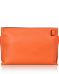 orange Leder Clutch von Loewe