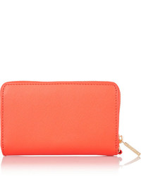 orange Leder Clutch von Tory Burch