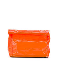 orange Leder Clutch von Simon Miller