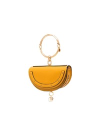 orange Leder Clutch von Chloé