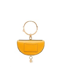 orange Leder Clutch von Chloé