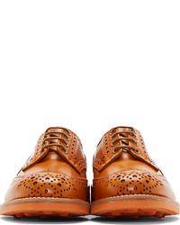 orange Leder Derby Schuhe von Junya Watanabe