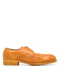 orange Leder Derby Schuhe von Guidi