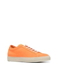orange Leder niedrige Sneakers von Common Projects
