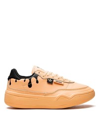 orange Leder niedrige Sneakers von adidas