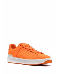 orange Leder niedrige Sneakers von Balmain