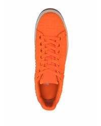 orange Leder niedrige Sneakers von Balmain