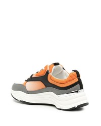 orange Leder niedrige Sneakers von Mallet