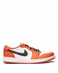 orange Leder niedrige Sneakers von Jordan
