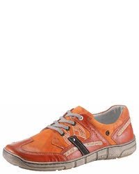 orange Leder niedrige Sneakers von KACPER