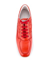 orange Leder niedrige Sneakers von Hogan