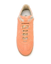 orange Leder niedrige Sneakers von Maison Margiela