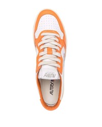 orange Leder niedrige Sneakers von AUTRY