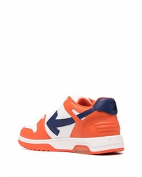 orange Leder niedrige Sneakers von Off-White