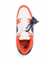 orange Leder niedrige Sneakers von Off-White