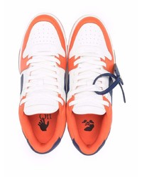 orange Leder niedrige Sneakers von Off-White