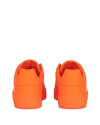 orange Leder niedrige Sneakers von Dolce & Gabbana
