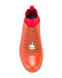 orange Leder niedrige Sneakers von Vivienne Westwood