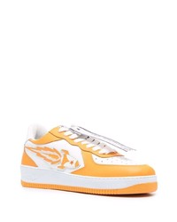 orange Leder niedrige Sneakers von Enterprise Japan