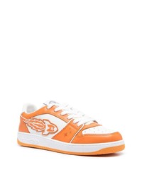 orange Leder niedrige Sneakers von Enterprise Japan