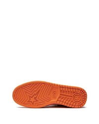 orange Leder niedrige Sneakers von A Bathing Ape