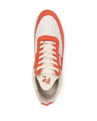 orange Leder niedrige Sneakers von Filling Pieces