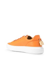 orange Leder niedrige Sneakers von Buscemi