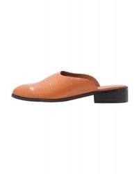 orange Leder Pantoletten von Vero Moda