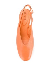 orange Leder Pumps von Camper