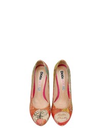 orange Leder Pumps von DOGO