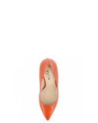 orange Leder Pumps von Evita