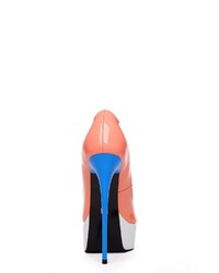 orange Leder Pumps von Giaro