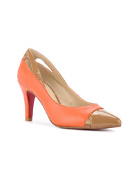 orange Leder Pumps von Loveless